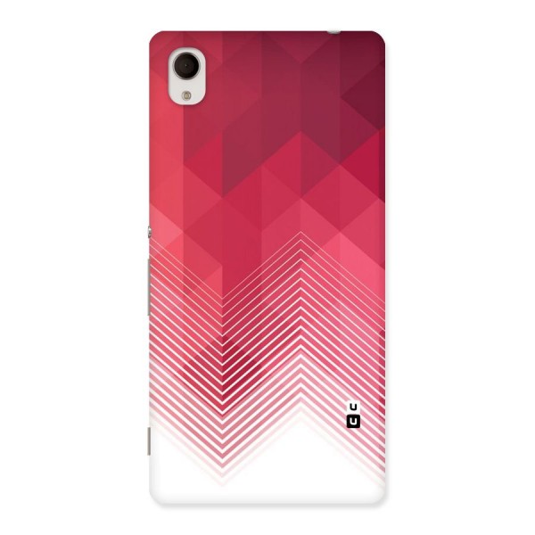 Red Chevron Abstract Back Case for Sony Xperia M4