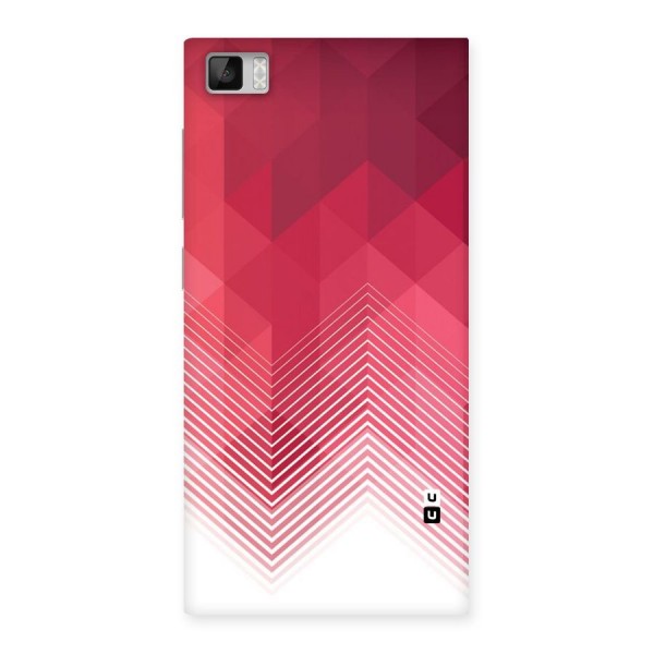 Red Chevron Abstract Back Case for Xiaomi Mi3