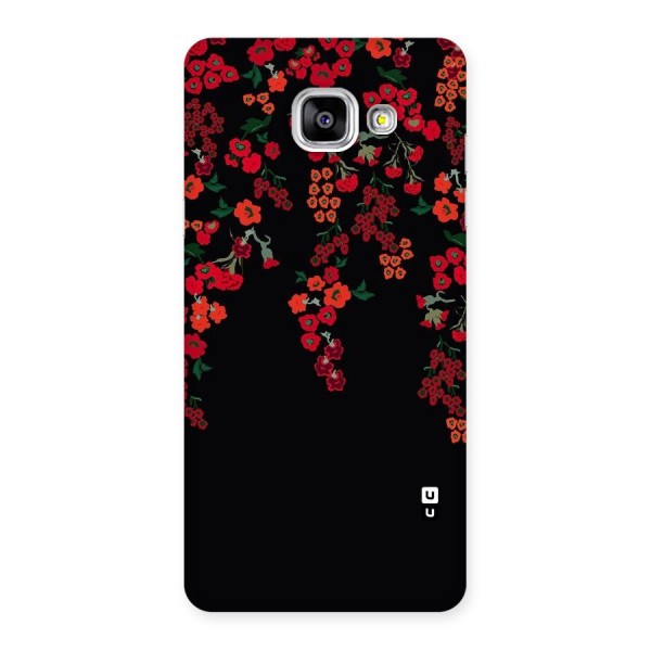 Red Floral Pattern Back Case for Galaxy A5 2016