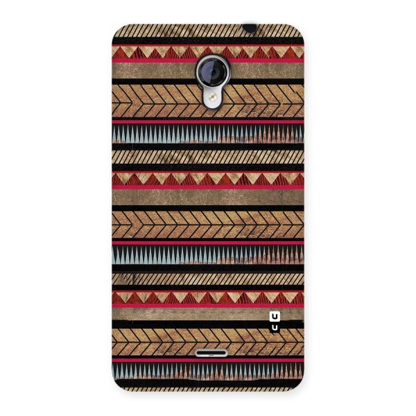 Red Indie Pattern Back Case for Micromax Unite 2 A106