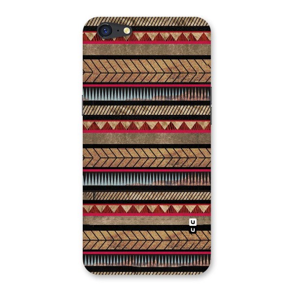 Red Indie Pattern Back Case for Oppo A71