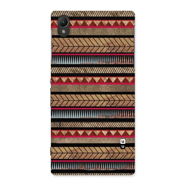 Red Indie Pattern Back Case for Sony Xperia Z1