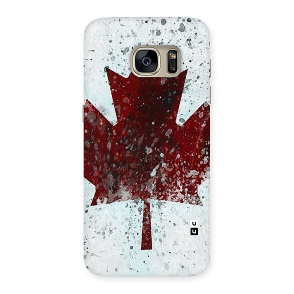 Red Maple Snow Back Case for Galaxy S7