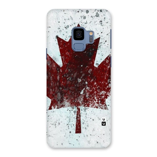 Red Maple Snow Back Case for Galaxy S9