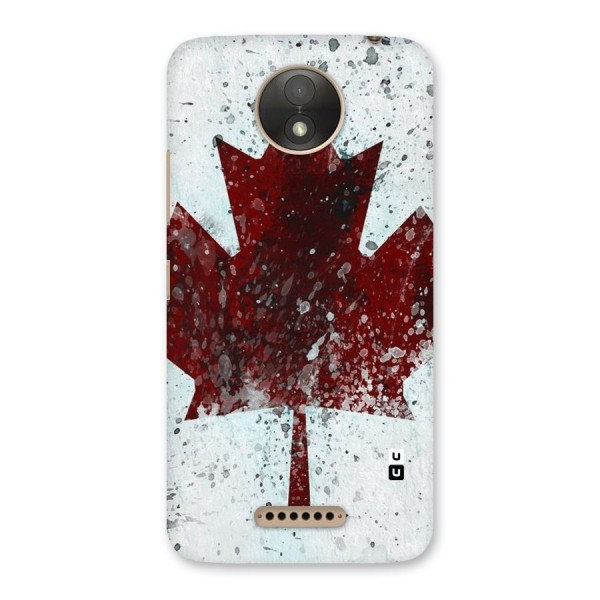 Red Maple Snow Back Case for Moto C Plus