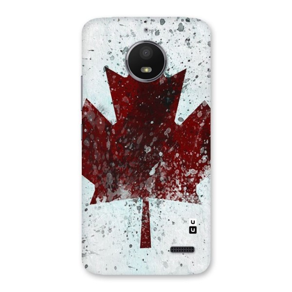 Red Maple Snow Back Case for Moto E4