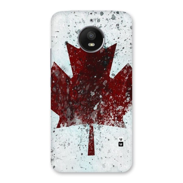 Red Maple Snow Back Case for Moto E4 Plus