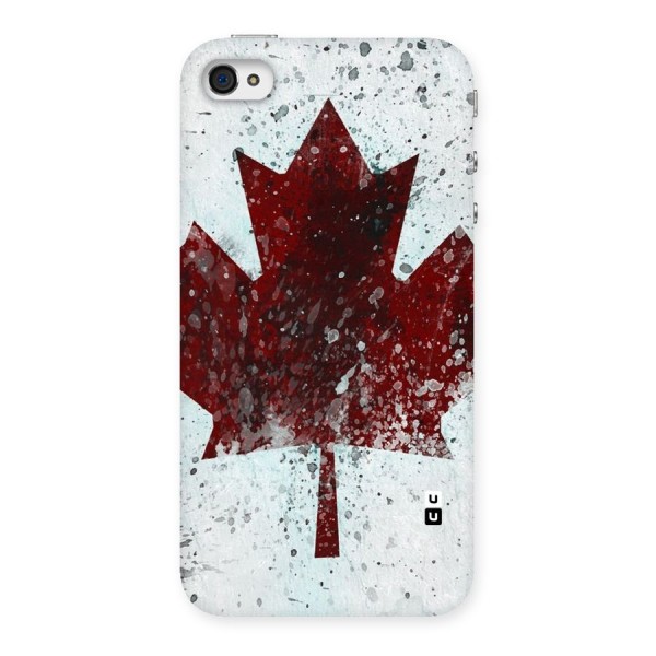 Red Maple Snow Back Case for iPhone 4 4s