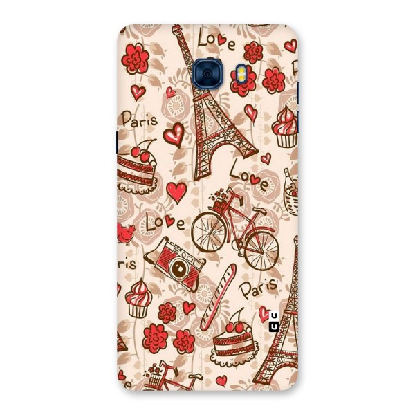 Red Peach City Back Case for Galaxy C7 Pro