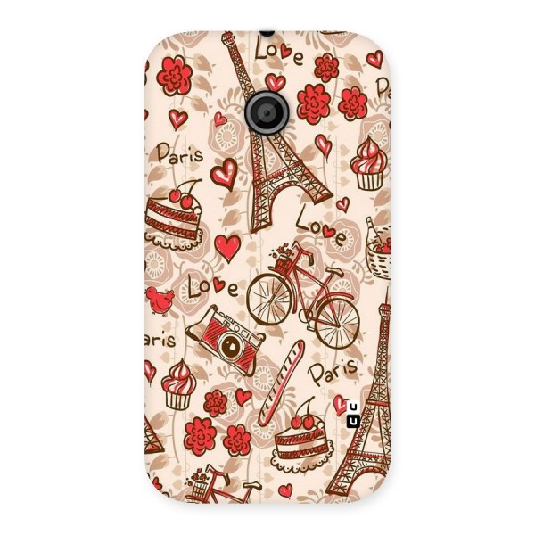 Red Peach City Back Case for Moto E