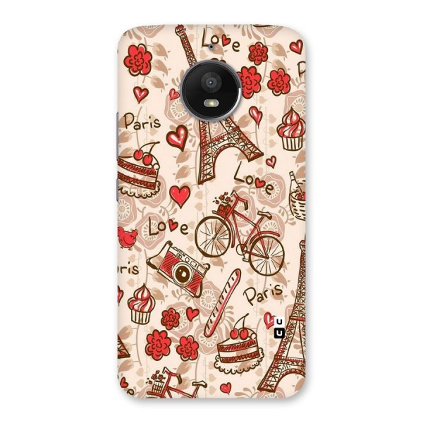 Red Peach City Back Case for Moto E4 Plus