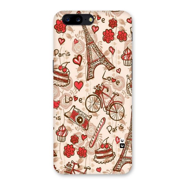 Red Peach City Back Case for OnePlus 5