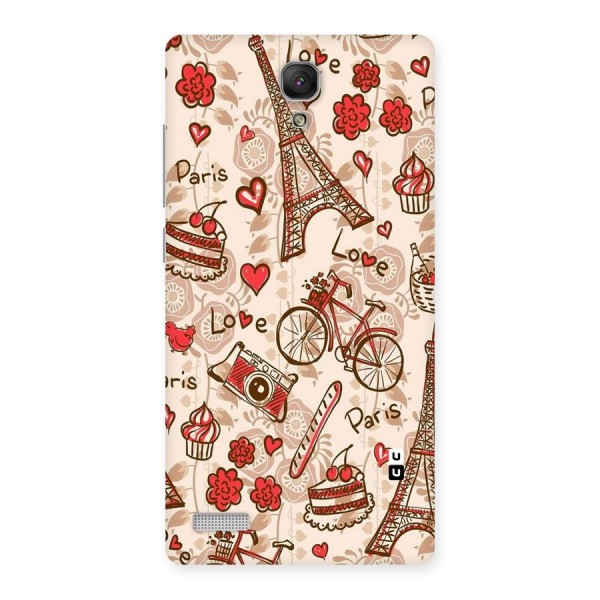 Red Peach City Back Case for Redmi Note