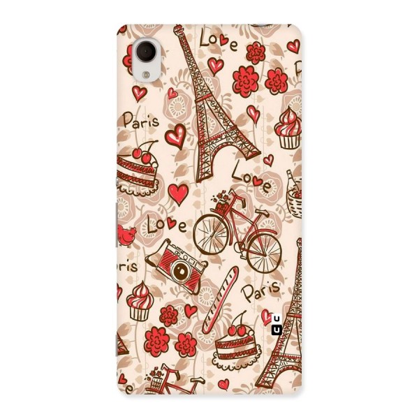 Red Peach City Back Case for Sony Xperia M4