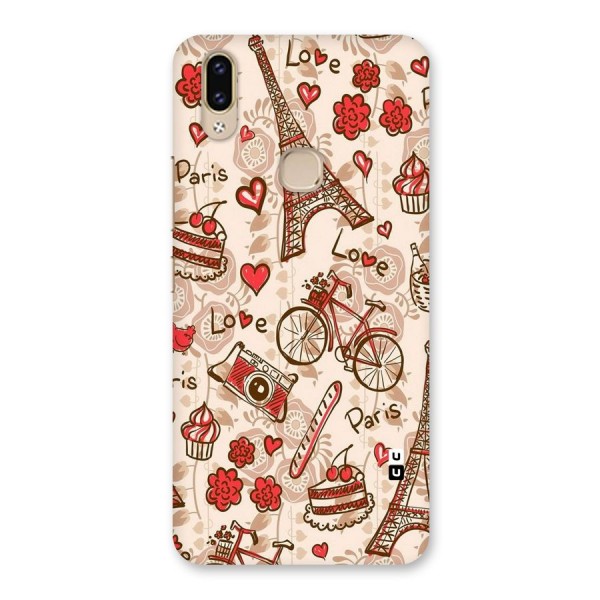 Red Peach City Back Case for Vivo V9