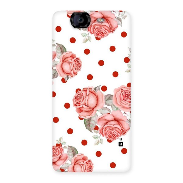 Red Peach Shade Flowers Back Case for Canvas Knight A350