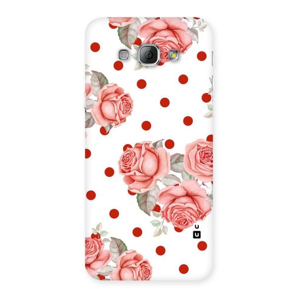 Red Peach Shade Flowers Back Case for Galaxy A8