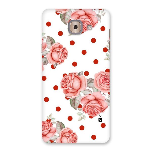 Red Peach Shade Flowers Back Case for Galaxy J7 Max