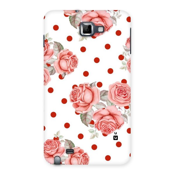 Red Peach Shade Flowers Back Case for Galaxy Note