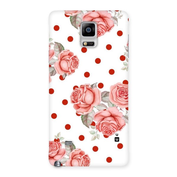 Red Peach Shade Flowers Back Case for Galaxy Note 4