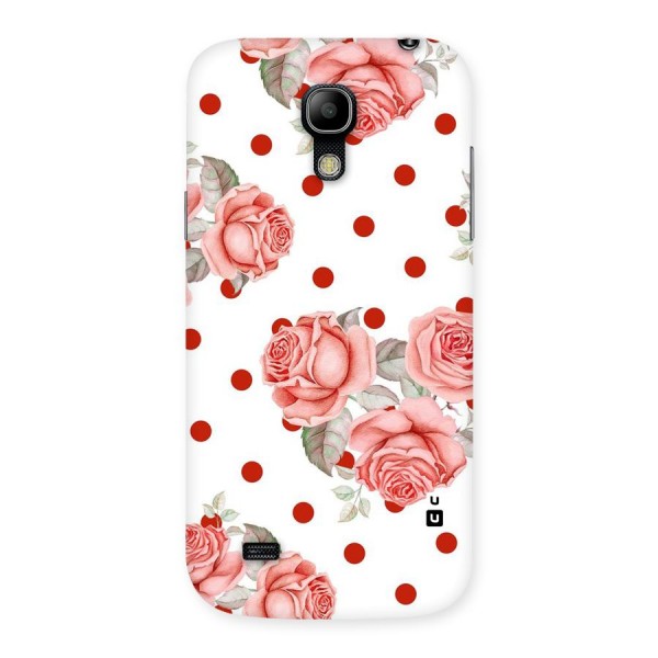 Red Peach Shade Flowers Back Case for Galaxy S4 Mini