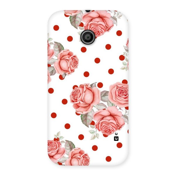 Red Peach Shade Flowers Back Case for Moto E