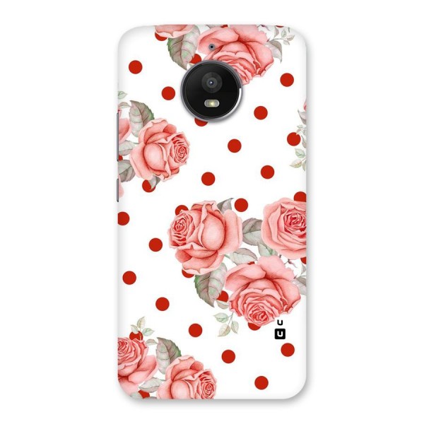 Red Peach Shade Flowers Back Case for Moto E4 Plus