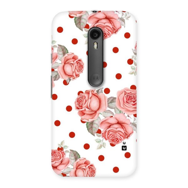 Red Peach Shade Flowers Back Case for Moto G3