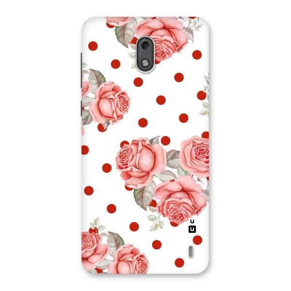 Red Peach Shade Flowers Back Case for Nokia 2