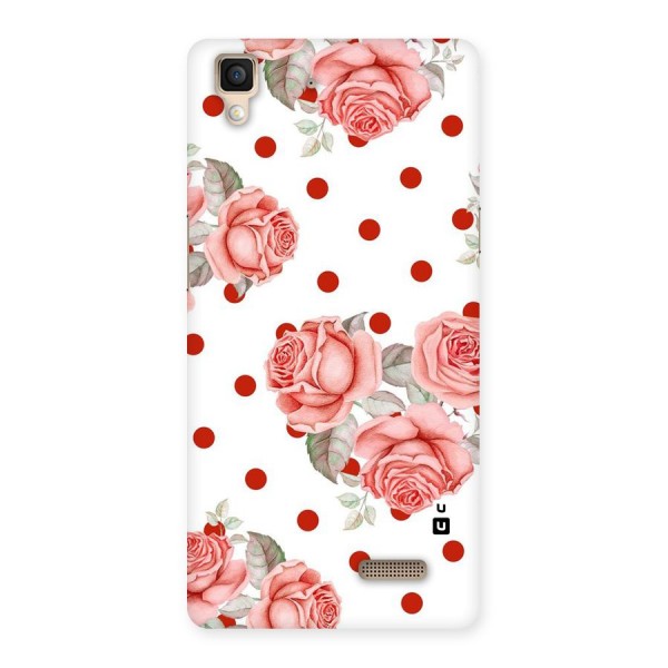 Red Peach Shade Flowers Back Case for Oppo R7