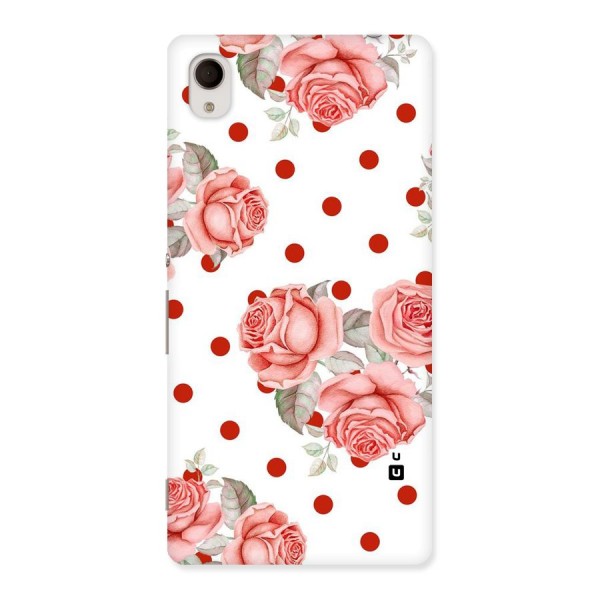 Red Peach Shade Flowers Back Case for Sony Xperia M4