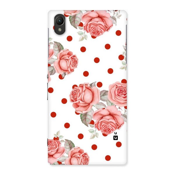 Red Peach Shade Flowers Back Case for Sony Xperia Z1