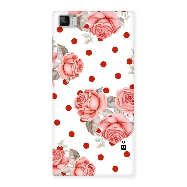 Red Peach Shade Flowers Back Case for Xiaomi Mi3