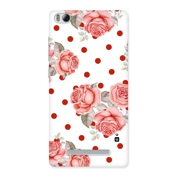 Red Peach Shade Flowers Back Case for Xiaomi Mi4i