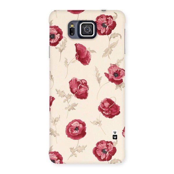 Red Rose Floral Art Back Case for Galaxy Alpha