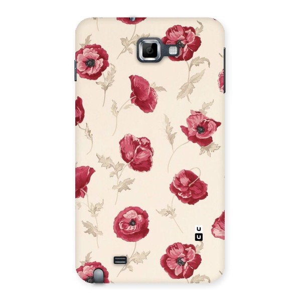 Red Rose Floral Art Back Case for Galaxy Note