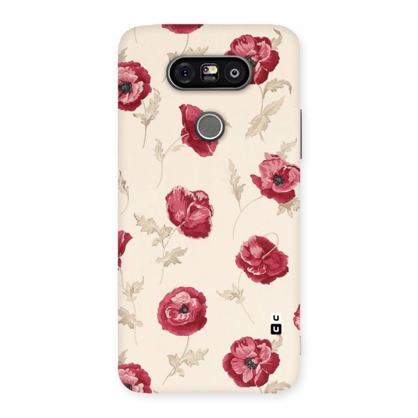 Red Rose Floral Art Back Case for LG G5