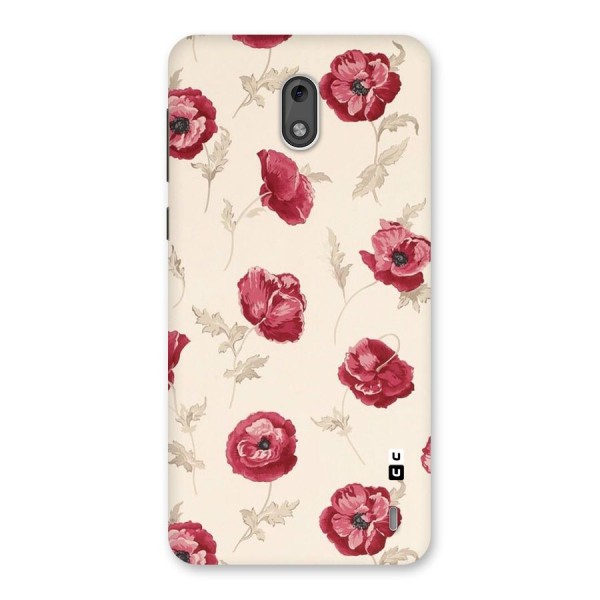 Red Rose Floral Art Back Case for Nokia 2