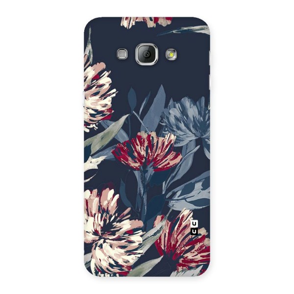 Red Rugged Floral Pattern Back Case for Galaxy A8