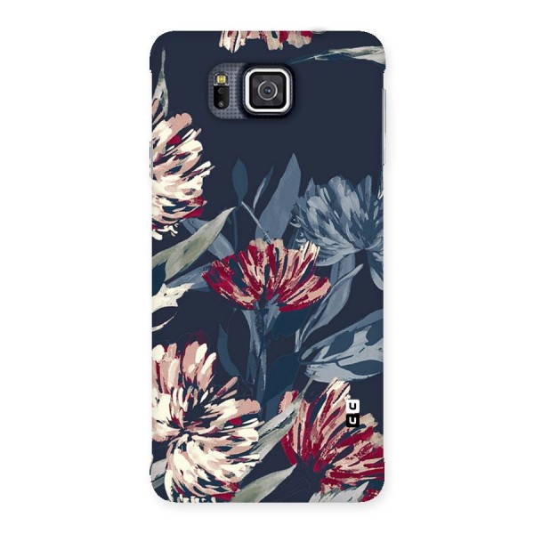 Red Rugged Floral Pattern Back Case for Galaxy Alpha