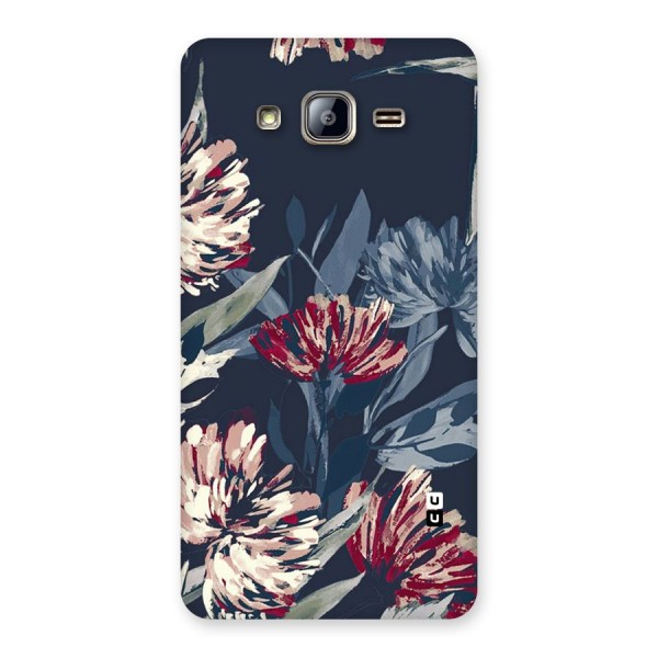 Red Rugged Floral Pattern Back Case for Galaxy On5