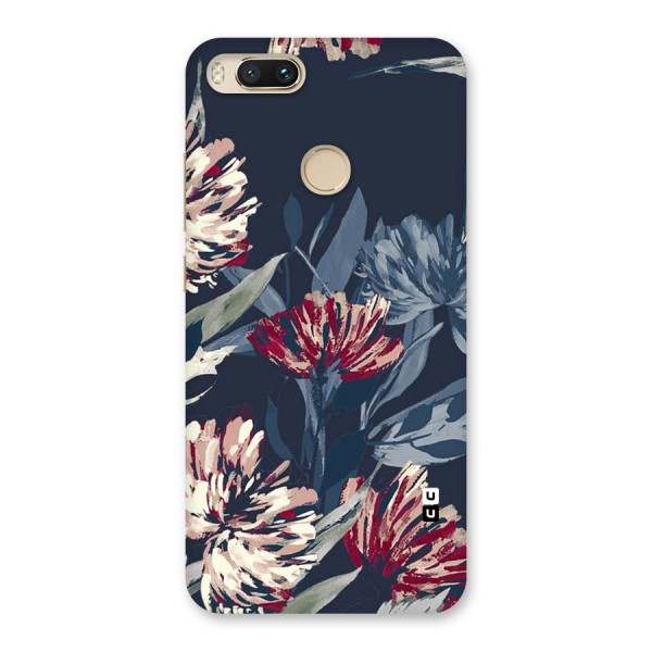 Red Rugged Floral Pattern Back Case for Mi A1