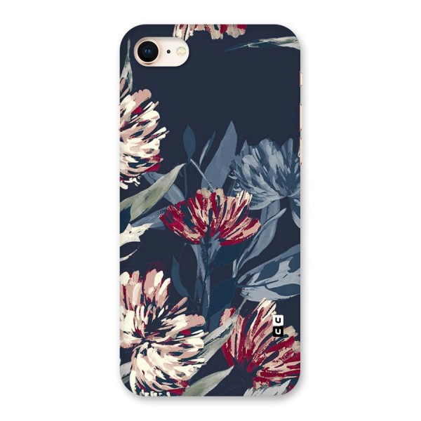 Red Rugged Floral Pattern Back Case for iPhone 8