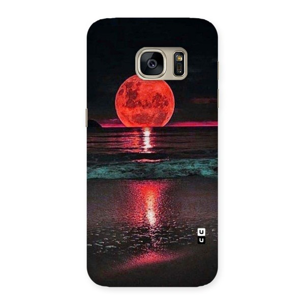 Red Sun Ocean Back Case for Galaxy S7