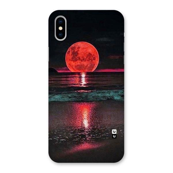 Red Sun Ocean Back Case for iPhone X