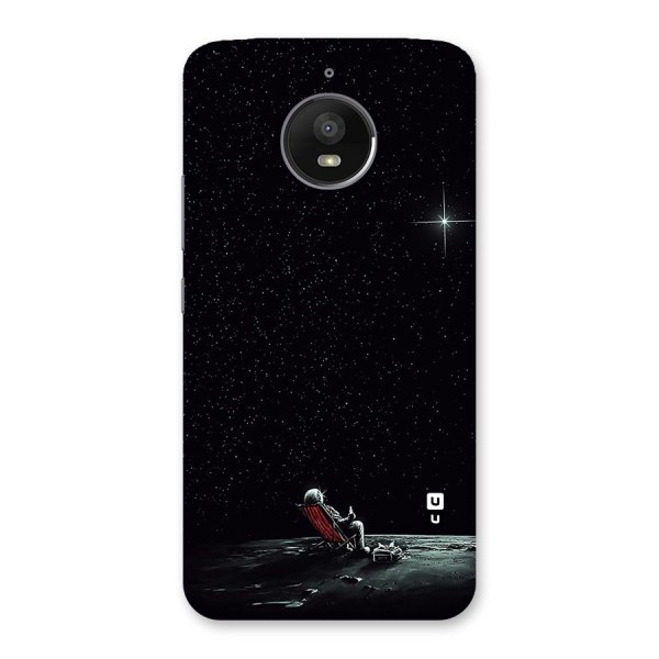 Resting Spaceman Face Back Case for Moto E4 Plus