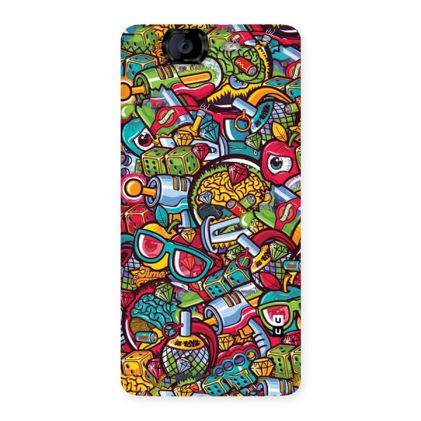 Retro Diamond Design Back Case for Canvas Knight A350