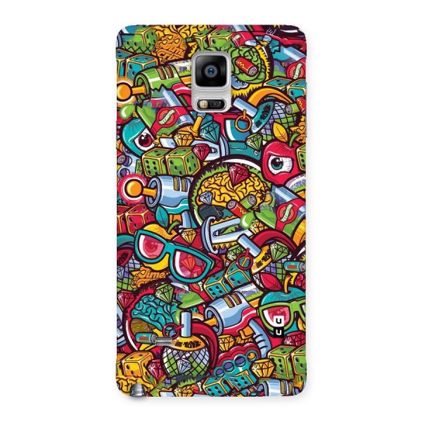 Retro Diamond Design Back Case for Galaxy Note 4