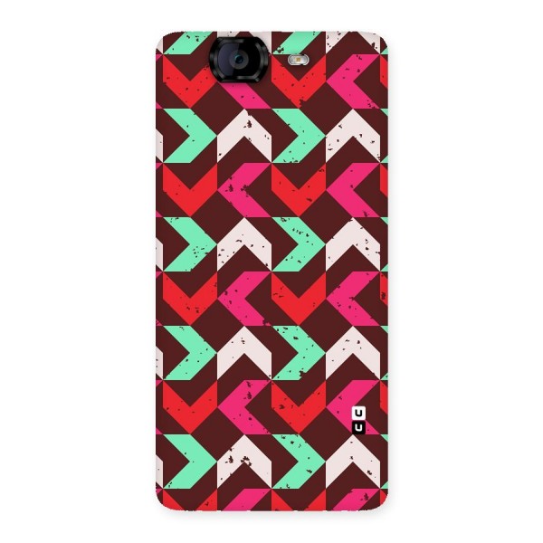 Retro Red Pink Pattern Back Case for Canvas Knight A350