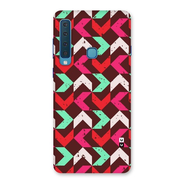 Retro Red Pink Pattern Back Case for Galaxy A9 (2018)